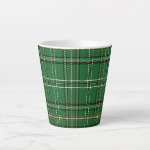 Tasse Latte Tartan vert     