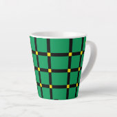Tasse Latte Tartan vert (Angle droit)