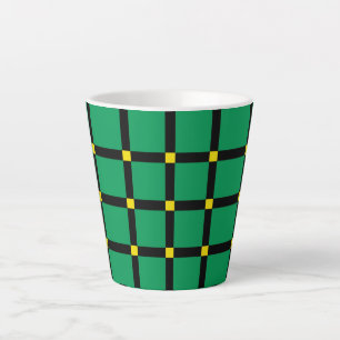 Tasse Latte Tartan vert