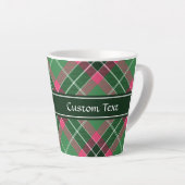Tasse Latte Tartan vert et rose (Angle droit)