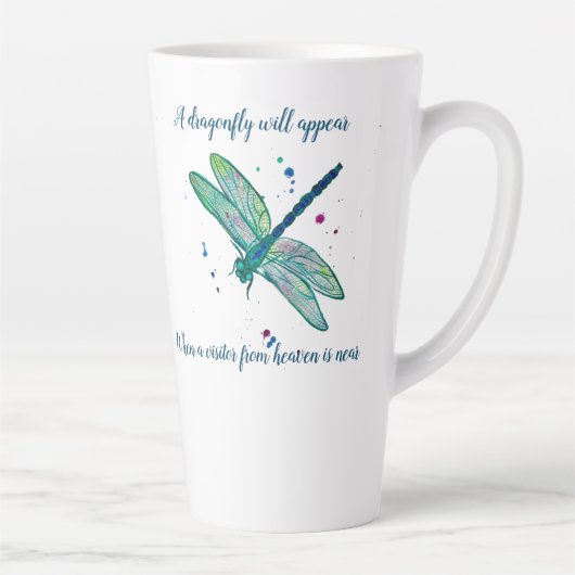 Tasse Latte Taupe des libellules (Droite)