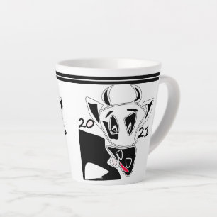 Tasse Latte Taureau, année du taureau, 2021, taureau drôle