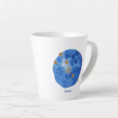 Tasse Latte Taurus Aquarelle Nuit Ciel Constellation Zodiac (Angle droit)