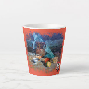 Tasse Latte Taza De Café Latte Bodegón a espátula