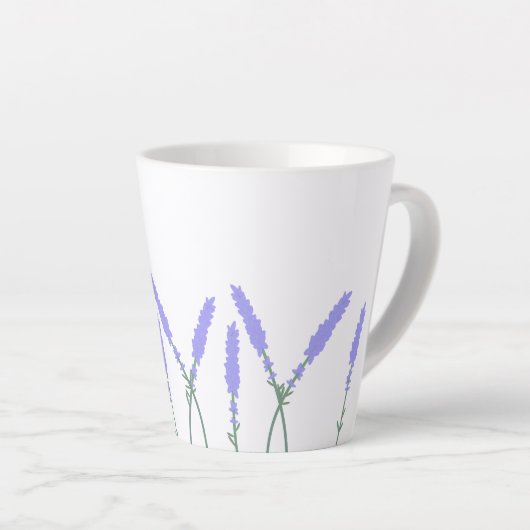 Tasse Latte Taza personnalisable con lavandas (Angle droit)