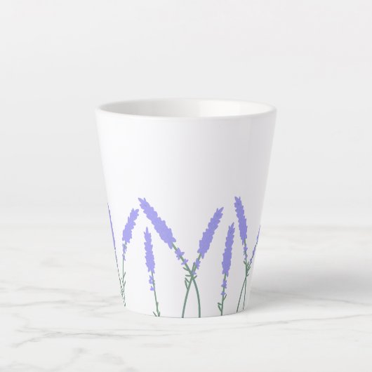 Tasse Latte Taza personnalisable con lavandas (Devant)