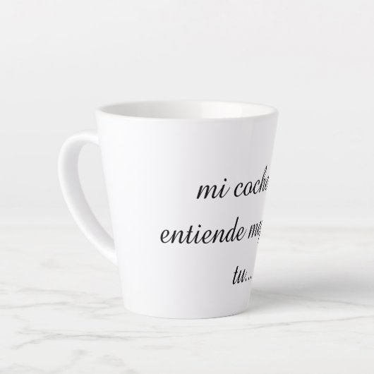 Tasse Latte taza vilianes de humor  (Angle gauche)