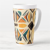 Tasse Latte  Tazas Aztec Vibes – Geometric Watercolor Mosaic (Angle droit)