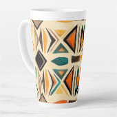 Tasse Latte  Tazas Aztec Vibes – Geometric Watercolor Mosaic (Angle gauche)