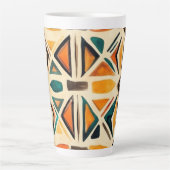 Tasse Latte  Tazas Aztec Vibes – Geometric Watercolor Mosaic (Devant)