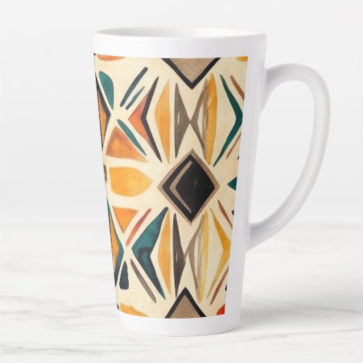 Tasse Latte  Tazas Aztec Vibes – Geometric Watercolor Mosaic (Droite)