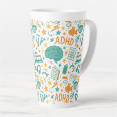 Tasse Latte TDAH : Magnifiquement distrait (Angle droit)