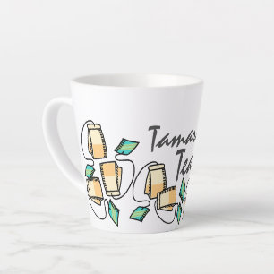 Tasse Latte Tea Time Teabags Customisez votre nom