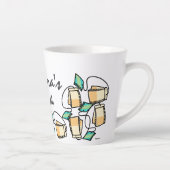 Tasse Latte Tea Time Teabags Personnaliser votre nom (Droite)