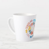 Tasse Latte "Teach Accept Love Understand" Puzzle Piece Flower (Angle gauche)