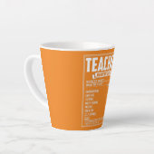 Tasse Latte Teacher Nutrition Facts  (Angle gauche)
