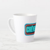 Tasse Latte Teacup Chevere Neon Design (Angle gauche)