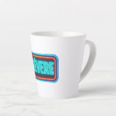 Tasse Latte Teacup Chevere Neon Design (Angle droit)