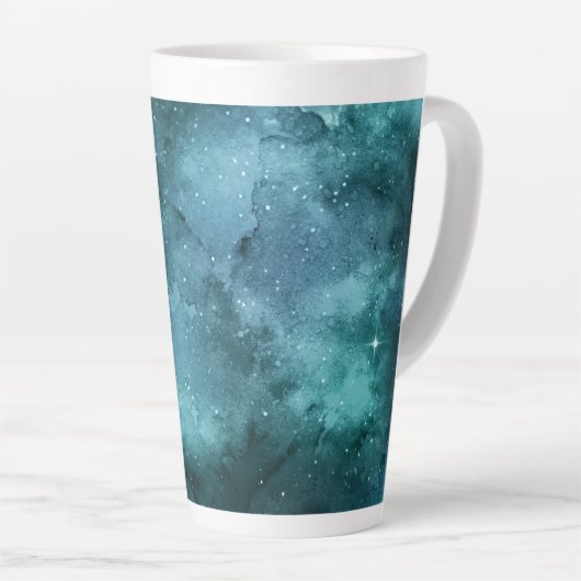 Tasse Latte Teal Galaxy Series 7 (Angle droit)