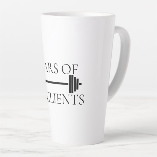 Tasse Latte Tears of My Clients Personal Trainer Barbell (Angle droit)