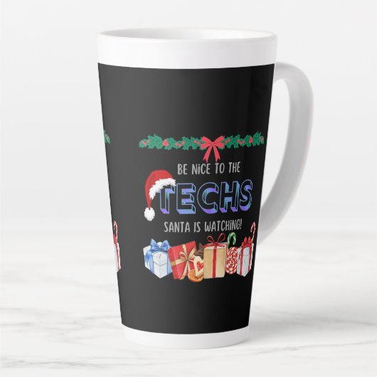 Tasse Latte Techs Père Noël (Angle droit)