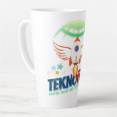 Tasse Latte TEKNOFEST Conception de fusée - Aviation et Techno (Angle gauche)
