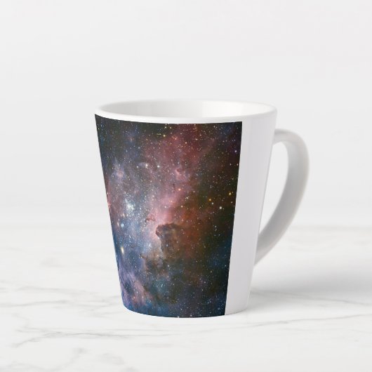 Tasse Latte Télescope Nebula Hubble Carina Rouge et Bleu (Angle droit)