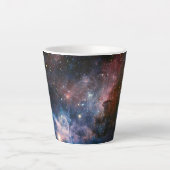 Tasse Latte Télescope Nebula Hubble Carina Rouge et Bleu (Devant)