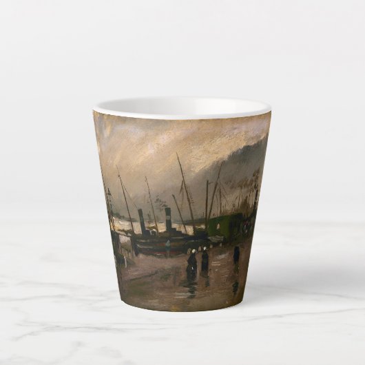 Tasse Latte Tempête portuaire des pêcheurs d'Amsterdam par Vin (Devant)