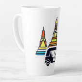 Tasse Latte Temples thaïlandais et tuk tuks (Angle gauche)