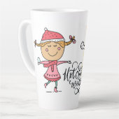 Tasse Latte Temps au Chocolat Chaud (Angle gauche)