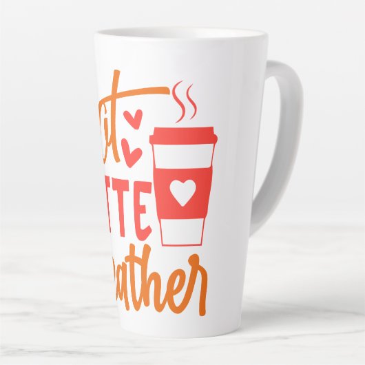 Tasse Latte Temps chaud en lattes (Angle droit)