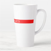 Tasse Latte Tendance Rouge Blanc Style Simple Simple Plaque Vo (Droite)