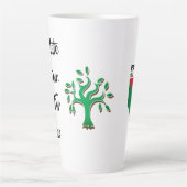 Tasse Latte Tenez-vous avec la Palestine, le drapeau et l'oliv (Devant)