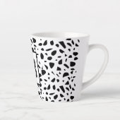Tasse Latte Terrazzo noir blanc motif monogramme initial (Droite)