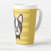 Tasse Latte Terrier de Boston (Angle droit)