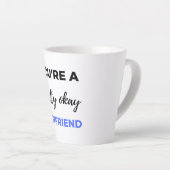 Tasse Latte T'es un bon copain Noir (Angle droit)