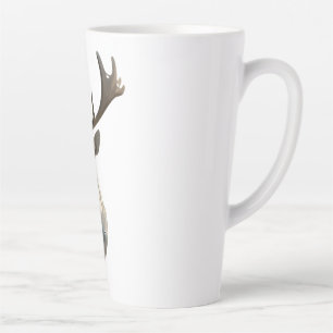Tasse Latte Tête de cerf cybernétique métallique - Art mural t