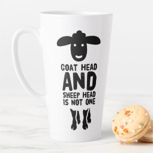 Tasse Latte Tête de chèvre Tête de mouton Drôle Citation avec 