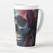 Tasse Latte Tête de couleur crâne (Angle droit)