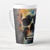 Tasse Latte Tête de couleur crâne (Angle gauche)