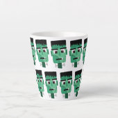 Tasse Latte Tête de monstre de Frankenstein (Devant)