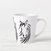 Tasse Latte Têtes de cheval noir (Droite)
