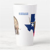 Tasse Latte Texas Longhorns, Style Texas (Devant)