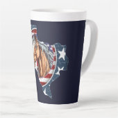 Tasse Latte Texas State Outline USA Horse (Angle droit)
