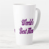 Tasse Latte Texte mauve maman (Angle droit)