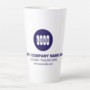 Tasse Latte Texte ou conception personnalisés