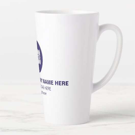 Tasse Latte Texte ou conception personnalisés (Droite)
