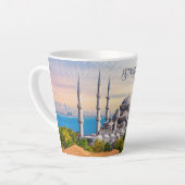 Tasse Latte Texte personnalisé Istanbul (Angle gauche)