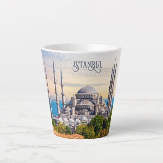 Tasse Latte Texte personnalisé Istanbul (Devant)
